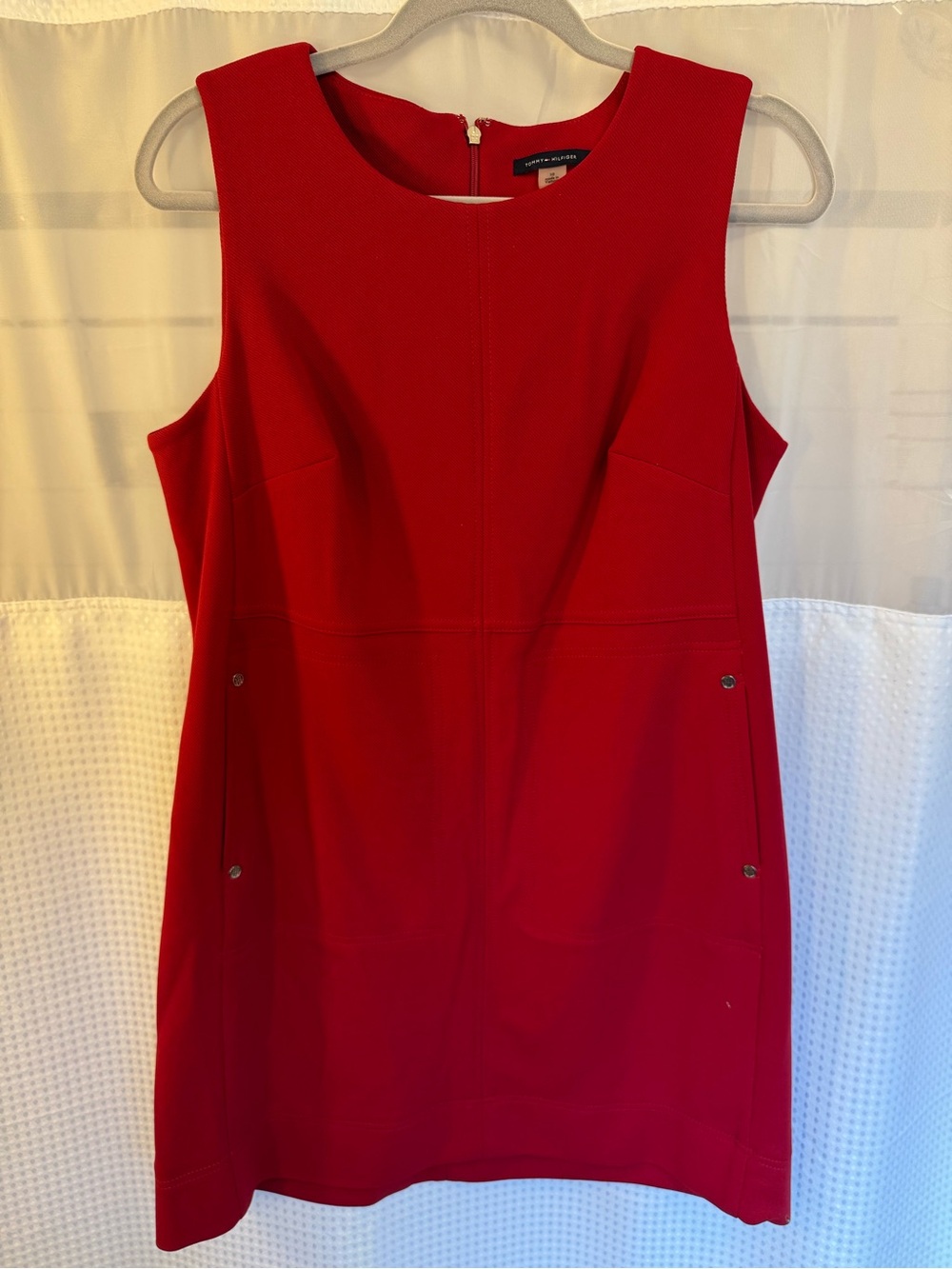 Tommy Hilfiger Red Sleeveless Shift Mini Dress